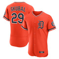 D.Tigers #29 Tarik Skubal Player Orange Limited Elite Home Fdoa Stitched Jerseys