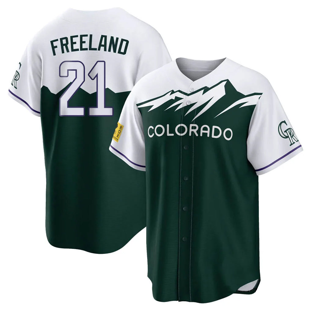 C.Rockies #21 Kyle Freeland Player Green City Connect Home Game Fdoa Stitched Jerseys