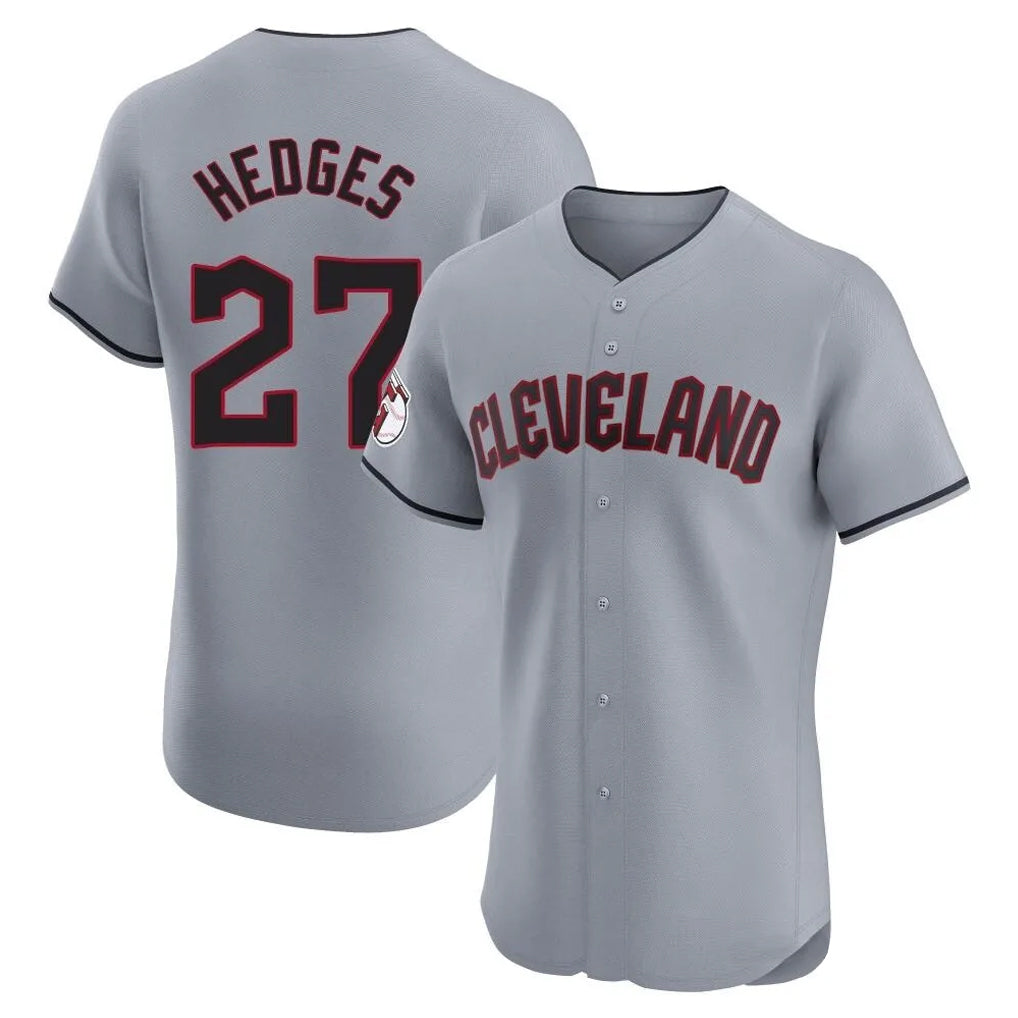 C.Guardians #27 Austin Hedges Player Gray Road Limited Elite Home Fdoa Stitched Jerseys