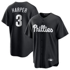 P.Phillies #3 Bryce Harper Player Black Alt Fashion Home Game Fdoa Stitched Jerseys