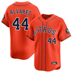 H.Astros #44 Yordan Alvarez Player Orange Home Limited Fdoa Stitched Jerseys