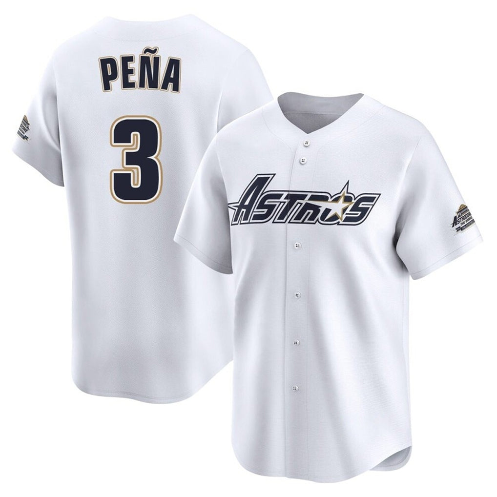 H.Astros #3 Jeremy Pe?a Player White Throwback Cooperstown Collection Limited Fdoa Stitched Jerseys