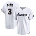 H.Astros #3 Jeremy Pe?a Player White Throwback Cooperstown Collection Limited Fdoa Stitched Jerseys