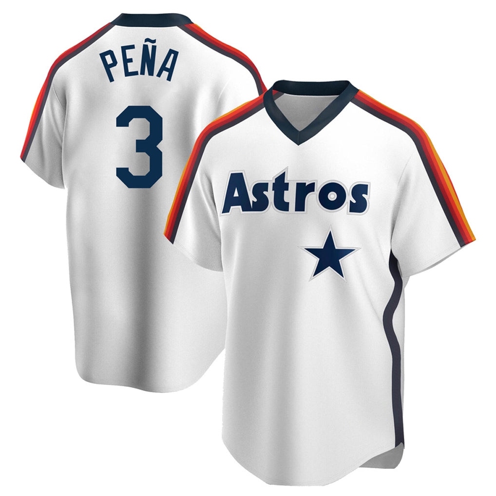 H.Astros #3 Jeremy Pe?a Player White Cooperstown Collection T-shirt Fdoa Stitched Jerseys