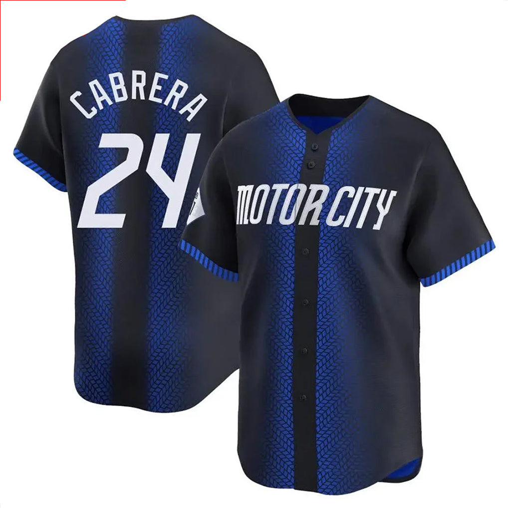 D.Tigers #24 Miguel Cabrera Player Navy City Connect Home Limited Fdoa Stitched Jerseys