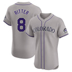 C.Rockies #8 Ryan Ritter Player Gray Limited Elite Home Fdoa Stitched Jerseys