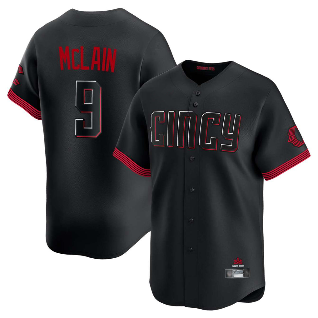 C.Reds #9 Matt McLain Player Black City Connect Home Limited Fdoa Stitched Jerseys
