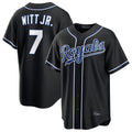 KC.Royals #7 Bobby Witt Jr. Player Black Carbon Fashion Home Game Fdoa Stitched Jerseys