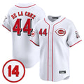 C.Reds #44 Elly De La Cruz Player White Vapor Premier Limited Home Fdoa Stitched Jerseys