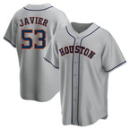 H.Astros #53 Cristian Javier Player Gray Home Game Fdoa Stitched Jerseys