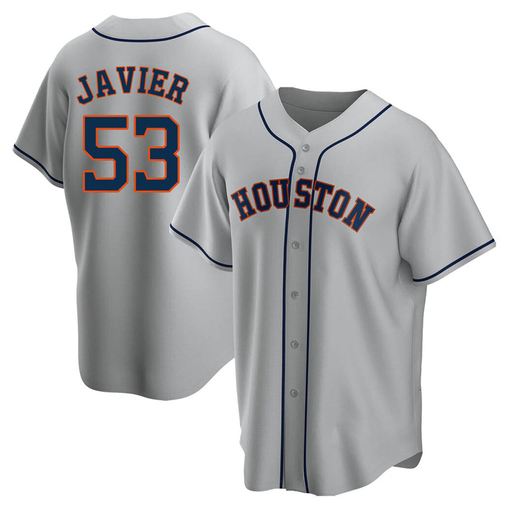 H.Astros #53 Cristian Javier Player Gray Home Game Fdoa Stitched Jerseys