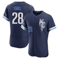 KC.Royals #28 Kyle Isbel Player Navy City Connect Limited Elite Home Fdoa Stitched Jerseys