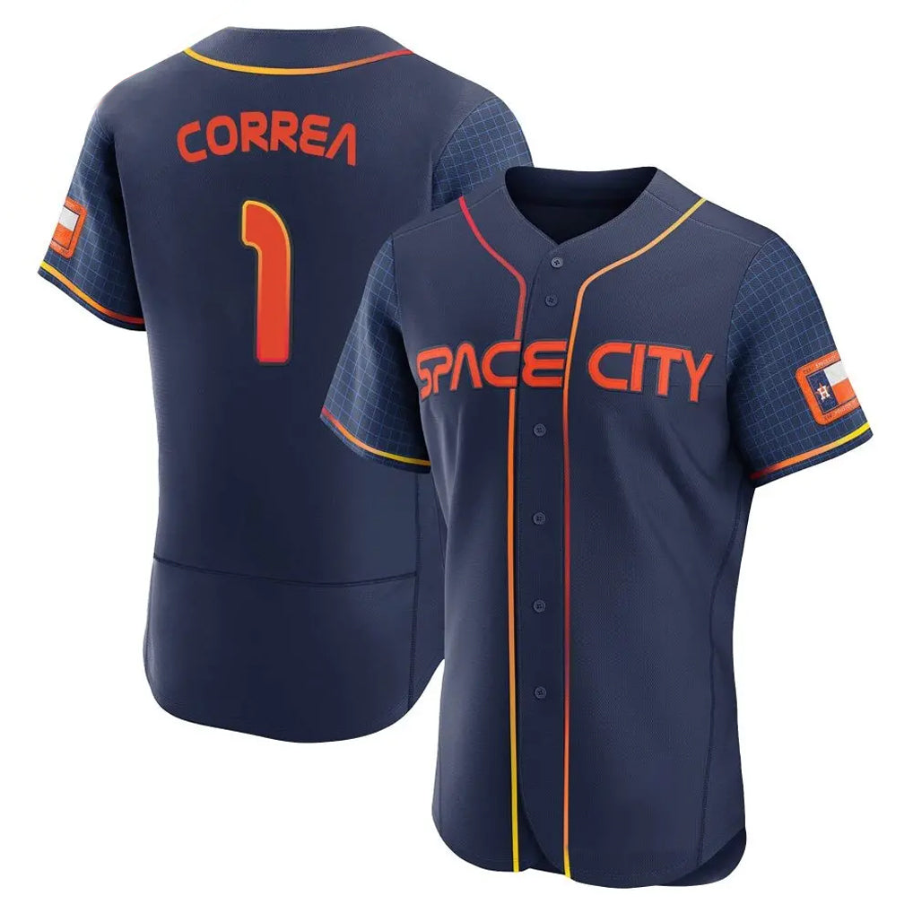 H.Astros #1 Carlos Correa Player Navy City Connect Limited Elite Home Fdoa Stitched Jerseys