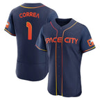 H.Astros #1 Carlos Correa Player Navy City Connect Limited Elite Home Fdoa Stitched Jerseys