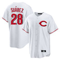C.Reds #28 Eugenio Su¨¢rez Player White Home Game Fdoa Stitched Jerseys