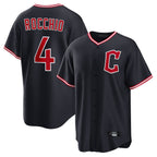 C.Guardians #4 Brayan Rocchio Player Navy Home Game Fdoa Stitched Jerseys
