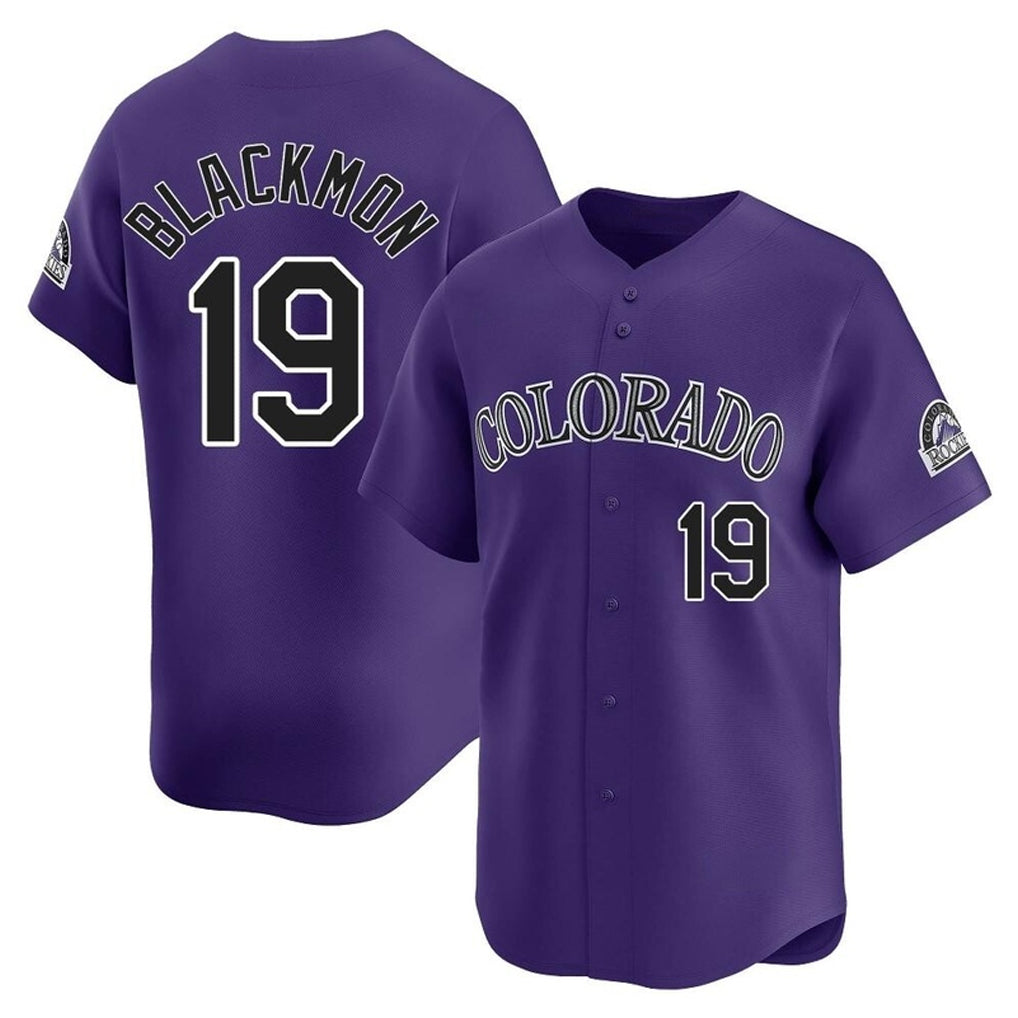 C.Rockies #19 Charlie Blackmon Player Purple Limited Home Fdoa Stitched Jerseys