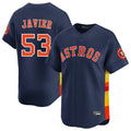 H.Astros #53 Cristian Javier Player Navy Home Limited Fdoa Stitched Jerseys