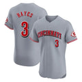 C.Reds #3 Ke'Bryan Hayes Player Gray Limited Elite Home Fdoa Stitched Jerseys