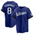 LA.Dodgers #8 Enrique Hern¨¢ndez Player Royal City Connect Home Game Fdoa Stitched Jerseys