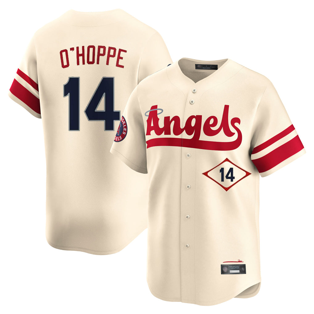 LA.Angels #14 Logan O'Hoppe Player Cream City Connect Limited Home Fdoa Stitched Jerseys