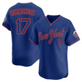 NY.Mets #17 Keith Hernandez Player Royal T-shirt Home Limited Elite Fdoa Stitched Jerseys