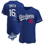 LA.Dodgers #16 Will Smith Player Royal World Series Meet Limited Elite Home Fdoa Stitched Jerseys