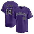 C.Rockies #14 Ezequiel Tovar Player Purple Limited Home Fdoa Stitched Jerseys
