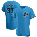 M.Marlins #37 Anthony Bender Player Blue Home Limited Elite Fdoa Stitched Jerseys