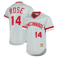 C.Reds #14 Pete Rose Player Gray Mitchell & Ness Throwback Cooperstown Mesh T-shirt Game Fdoa Stitched Jerseys