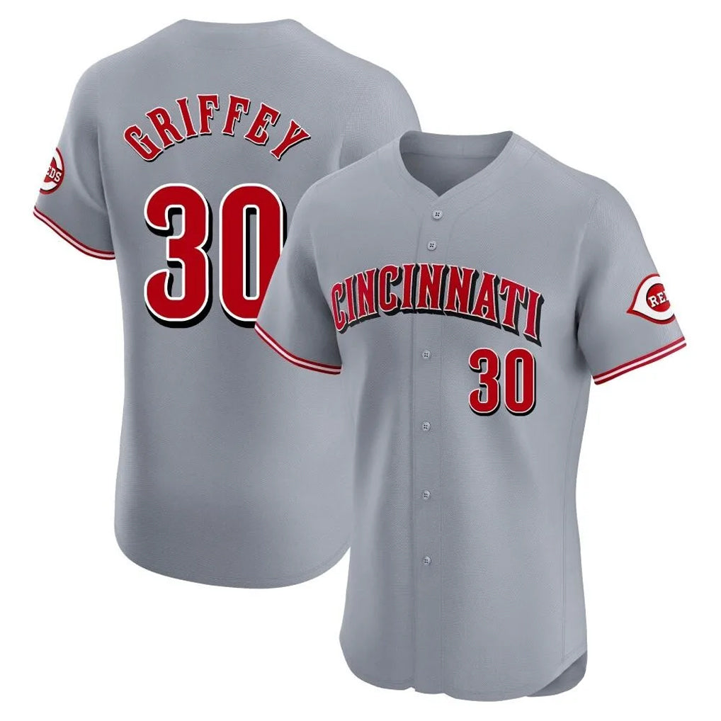 C.Reds #30 Ken Griffey Player Gray Limited Elite Home Fdoa Stitched Jerseys