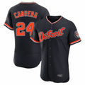 D.Tigers #24 Miguel Cabrera Player Navy Limited Elite Home Game Fdoa Stitched Jerseys