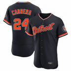 D.Tigers #24 Miguel Cabrera Player Navy Limited Elite Home Game Fdoa Stitched Jerseys