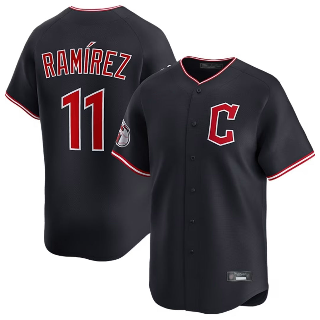 C.Guardians #11 Jose Ramirez Player Navy Limited Home Fdoa Stitched Jerseys