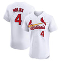 St. Louis Cardinals #4 Yadier Molina Player White Home Limited Elite Fdoa Stitched Jerseys