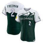 C.Rockies #2 Tyler Freeman Player Green City Connect Limited Elite Home Fdoa Stitched Jerseys