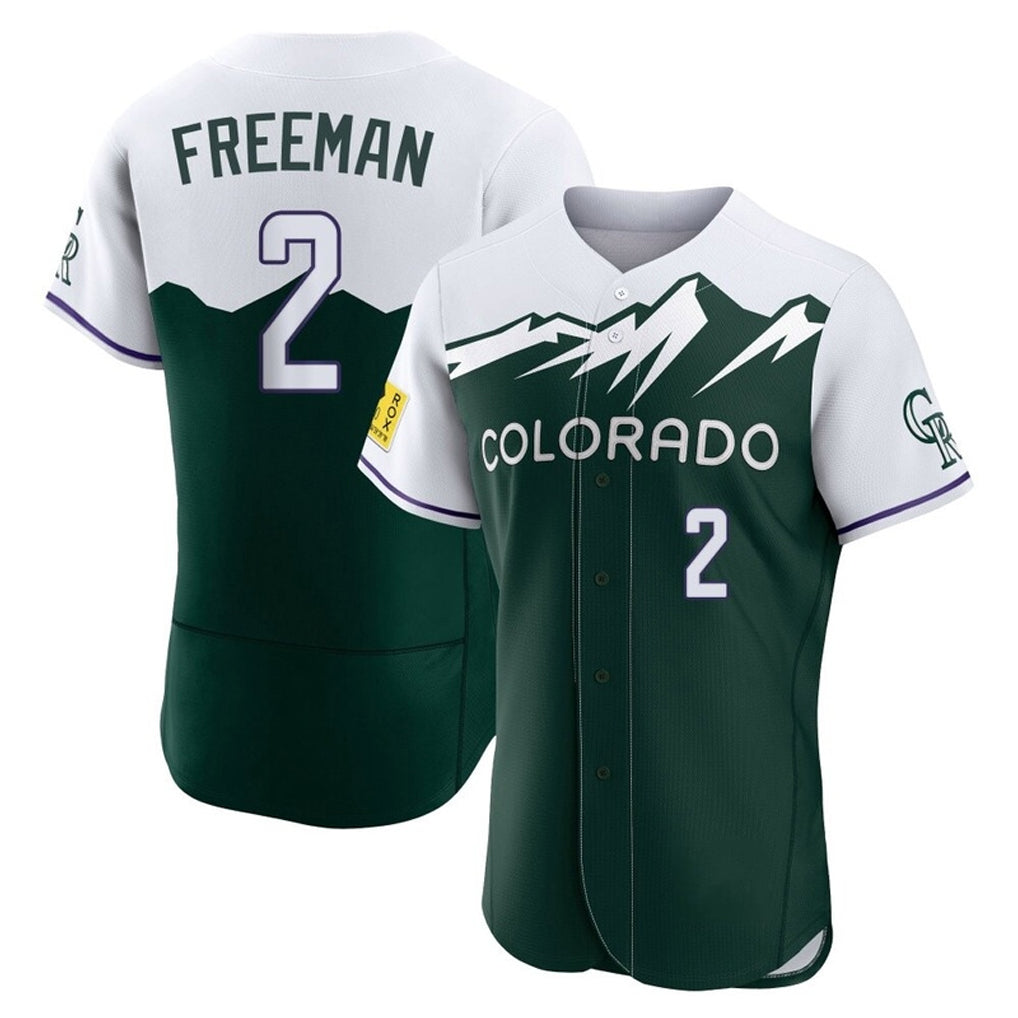 C.Rockies #2 Tyler Freeman Player Green City Connect Limited Elite Home Fdoa Stitched Jerseys