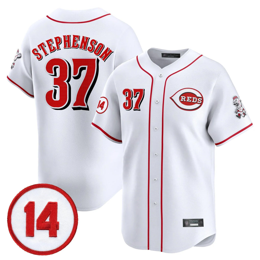C.Reds #37 Tyler Stephenson Player White Vapor Premier Limited Home Fdoa Stitched Jerseys