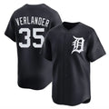 D.Tigers #35 Justin Verlander Player Navy Home Limited Game Fdoa Stitched Jerseys