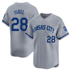 KC.Royals #28 Kyle Isbel Player Gray Limited Home Fdoa Stitched Jerseys