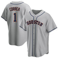 H.Astros #1 Carlos Correa Player Gray Home Game Fdoa Stitched Jerseys