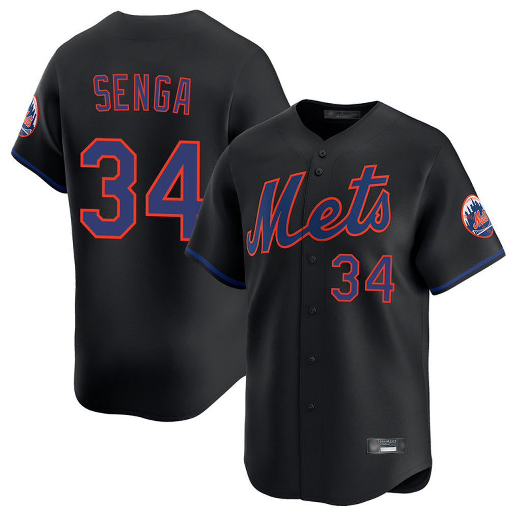 NY.Mets #34 Kodai Senga Player Black Alternate Home Limited Fdoa Stitched Jerseys