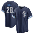 KC.Royals #28 Kyle Isbel Player Navy City Connect Home Game Fdoa Stitched Jerseys