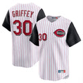 C.Reds #30 Ken Griffey Player White Black Stripe Field of Dreams Game Home Fdoa Stitched Jerseys