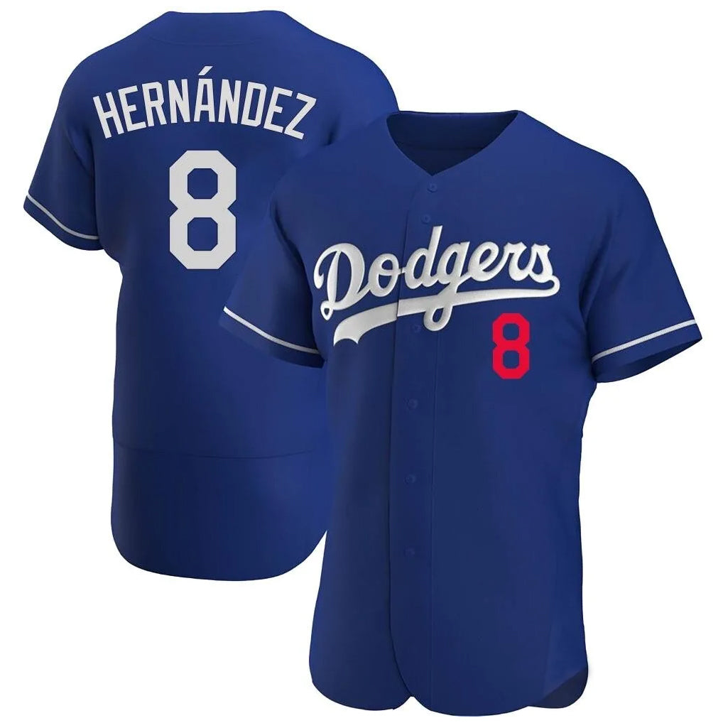 LA.Dodgers #8 Enrique Hern¨¢ndez Player Royal Limited Elite Home Fdoa Stitched Jerseys