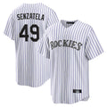 C.Rockies #49 Antonio Senzatela Player White Game Home Fdoa Stitched Jerseys