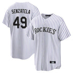 C.Rockies #49 Antonio Senzatela Player White Game Home Fdoa Stitched Jerseys