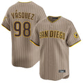 S.Diego Padres #98 Randy Vasquez Player Khaki Home Limited Fdoa Stitched Jerseys