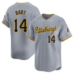 P.Pirates #14 Joey Bart Player Gray Road Home Limited Fdoa Stitched Jerseys