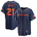 H.Astros #21 Yainer Diaz Player Navy City Connect Home Game Fdoa Stitched Jerseys